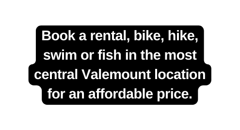 Book a rental bike hike swim or fish in the most central Valemount location for an affordable price